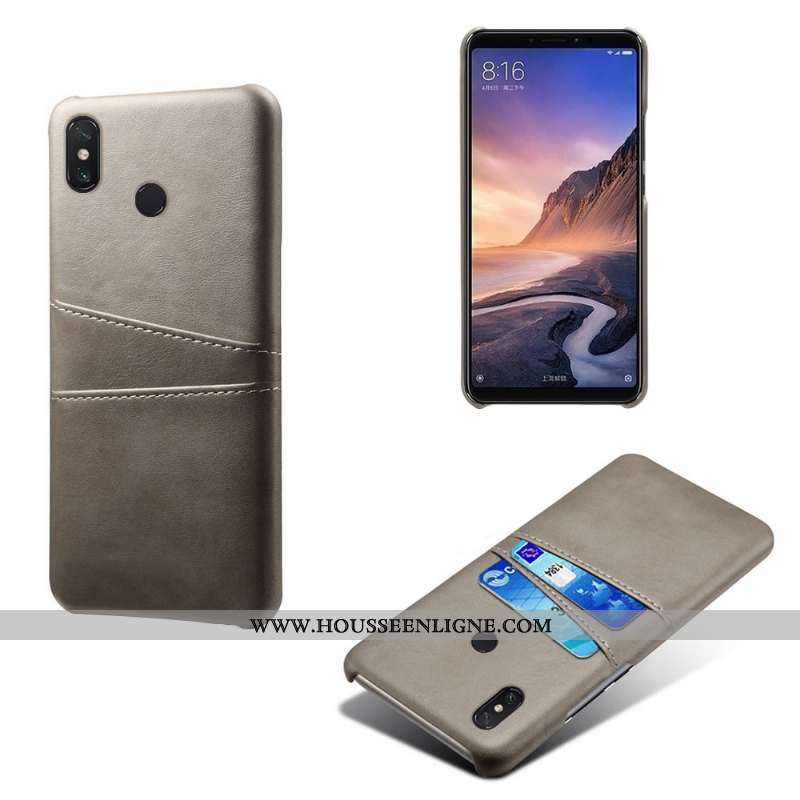 Coque Xiaomi Mi Max 3 Protection Cuir Petit Téléphone Portable Carte Étui Business Verte