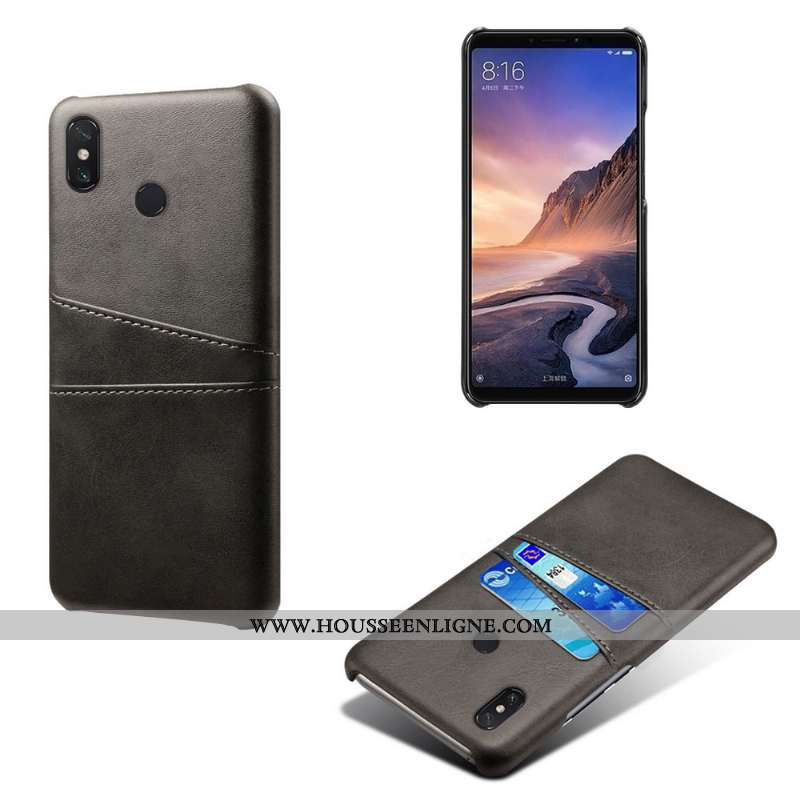 Coque Xiaomi Mi Max 3 Protection Cuir Petit Téléphone Portable Carte Étui Business Verte