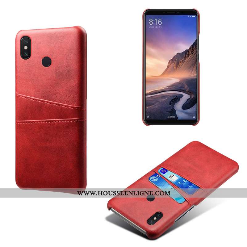 Coque Xiaomi Mi Max 3 Protection Cuir Petit Téléphone Portable Carte Étui Business Verte