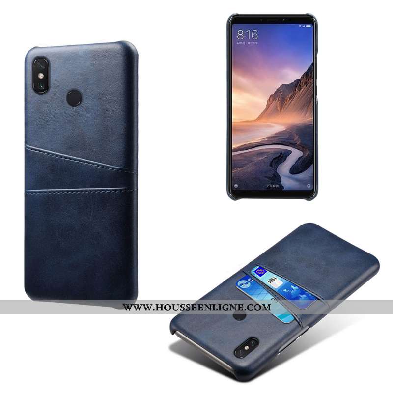 Coque Xiaomi Mi Max 3 Protection Cuir Petit Téléphone Portable Carte Étui Business Verte