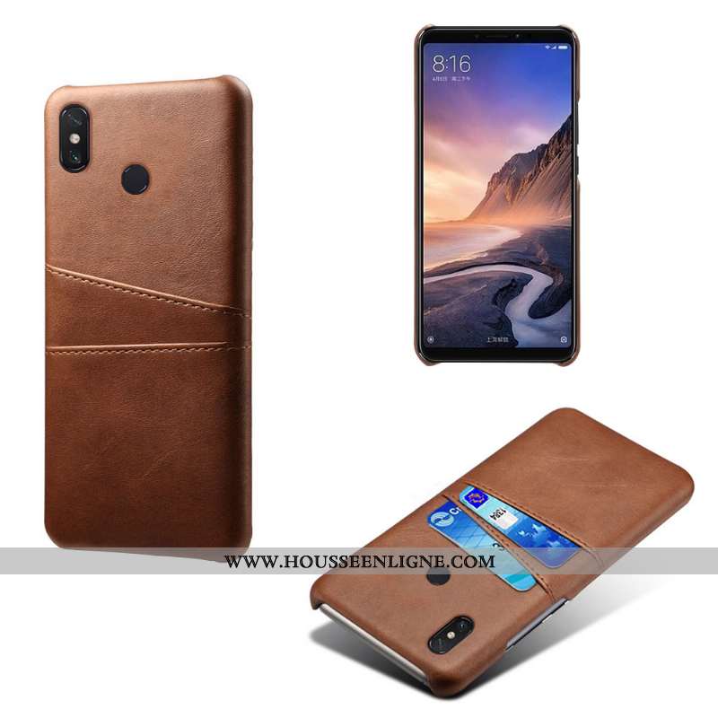 Coque Xiaomi Mi Max 3 Protection Cuir Petit Téléphone Portable Carte Étui Business Verte