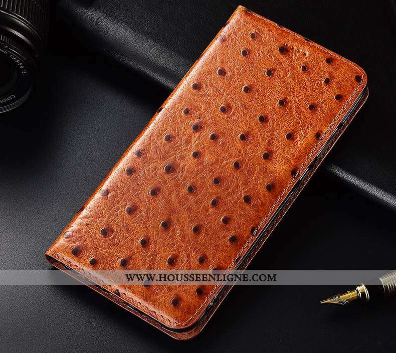 Coque Xiaomi Mi Max 3 Silicone Protection Petit Cuir Cuir Véritable Incassable Noir