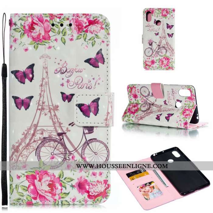 Coque Xiaomi Mi Max 3 Silicone Protection Petit Rose Téléphone Portable Clamshell Incassable