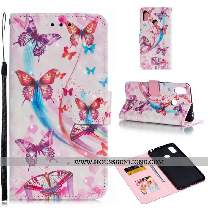 Coque Xiaomi Mi Max 3 Silicone Protection Petit Rose Téléphone Portable Clamshell Incassable