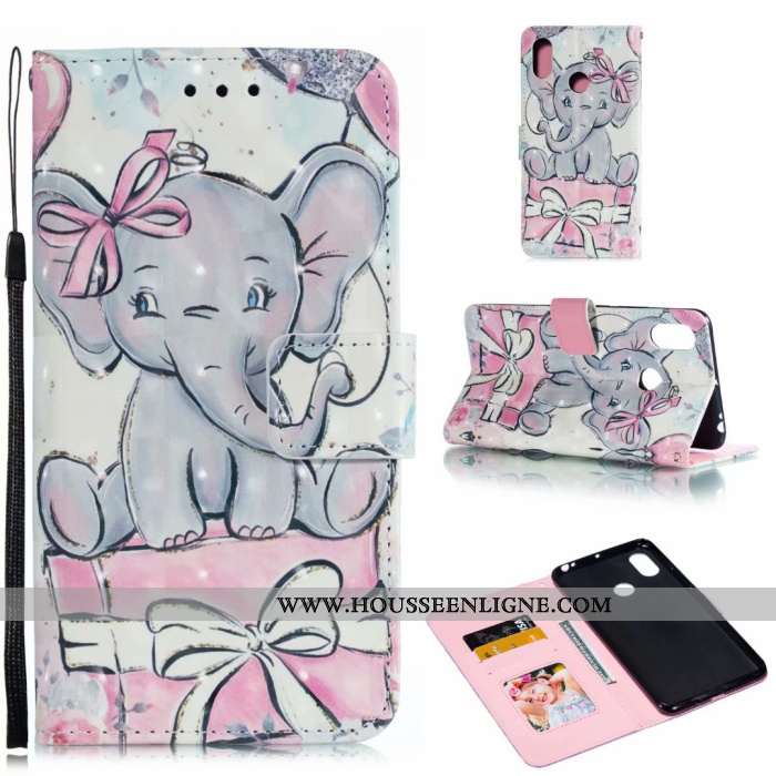 Coque Xiaomi Mi Max 3 Silicone Protection Petit Rose Téléphone Portable Clamshell Incassable