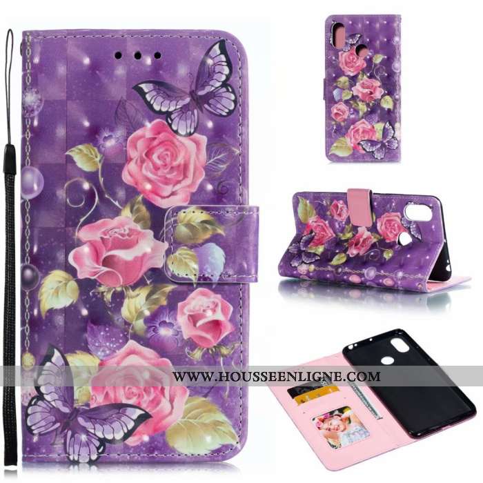 Coque Xiaomi Mi Max 3 Silicone Protection Petit Rose Téléphone Portable Clamshell Incassable