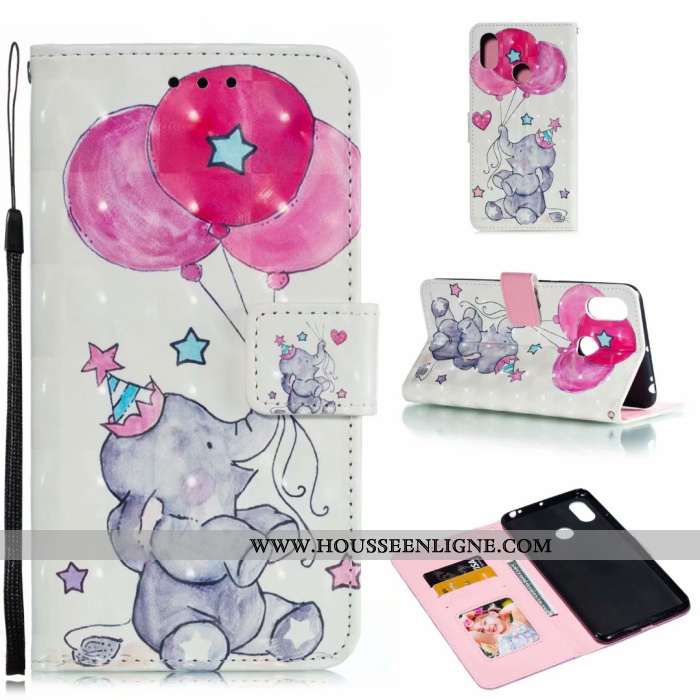 Coque Xiaomi Mi Max 3 Silicone Protection Petit Rose Téléphone Portable Clamshell Incassable