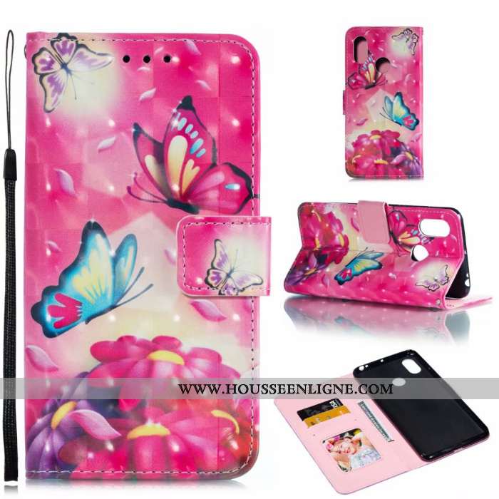 Coque Xiaomi Mi Max 3 Silicone Protection Petit Rose Téléphone Portable Clamshell Incassable