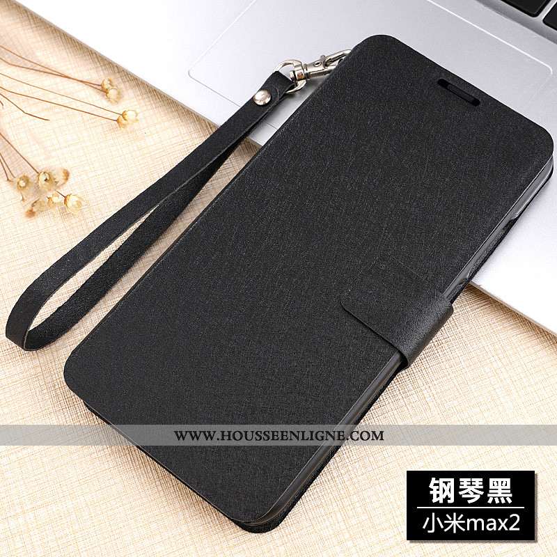 Coque Xiaomi Mi Mix 2 Cuir Protection Étui Téléphone Portable Clamshell Bleu Petit