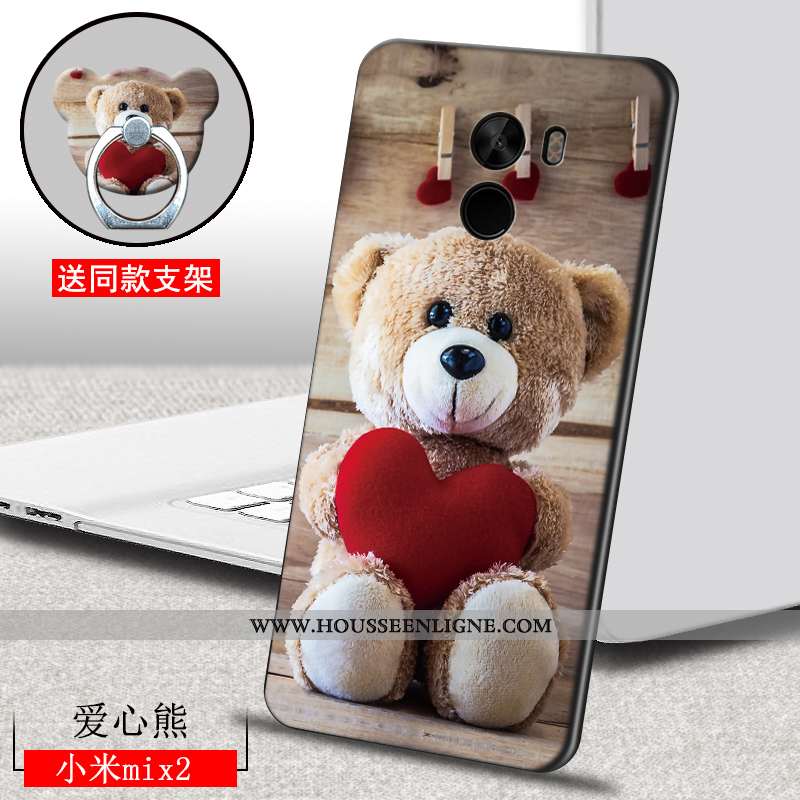 Coque Xiaomi Mi Mix 2 Dessin Animé Charmant Étui Tout Compris Bleu Fluide Doux