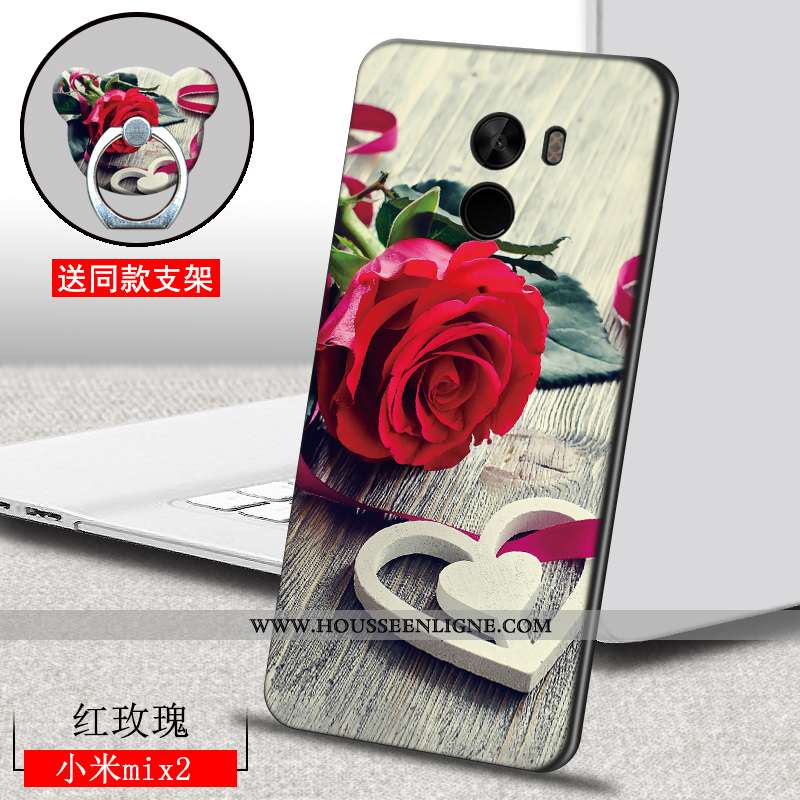 Coque Xiaomi Mi Mix 2 Dessin Animé Charmant Étui Tout Compris Bleu Fluide Doux