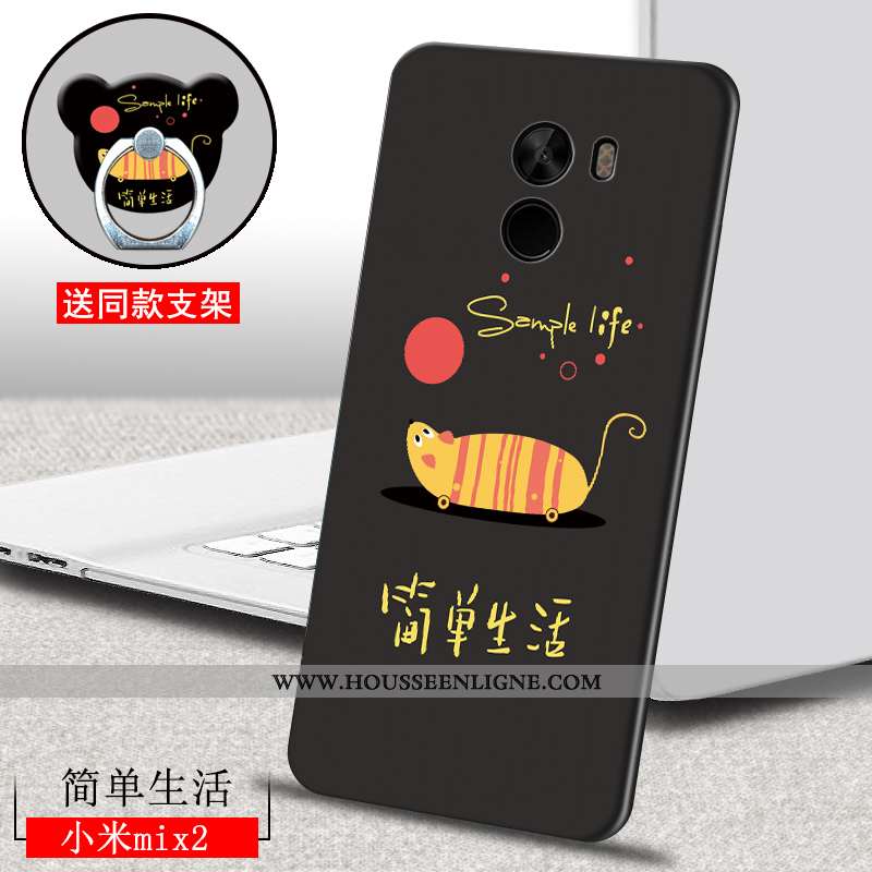 Coque Xiaomi Mi Mix 2 Dessin Animé Charmant Étui Tout Compris Bleu Fluide Doux