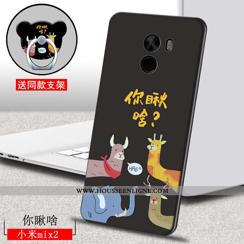 Coque Xiaomi Mi Mix 2 Dessin Animé Charmant Étui Tout Compris Bleu Fluide Doux