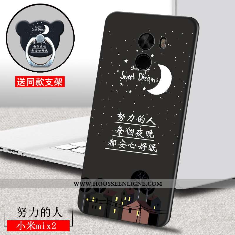 Coque Xiaomi Mi Mix 2 Dessin Animé Charmant Étui Tout Compris Bleu Fluide Doux