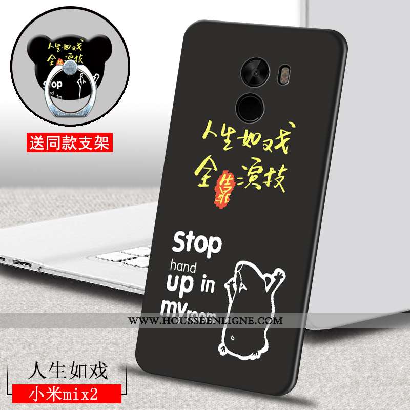 Coque Xiaomi Mi Mix 2 Dessin Animé Charmant Étui Tout Compris Bleu Fluide Doux