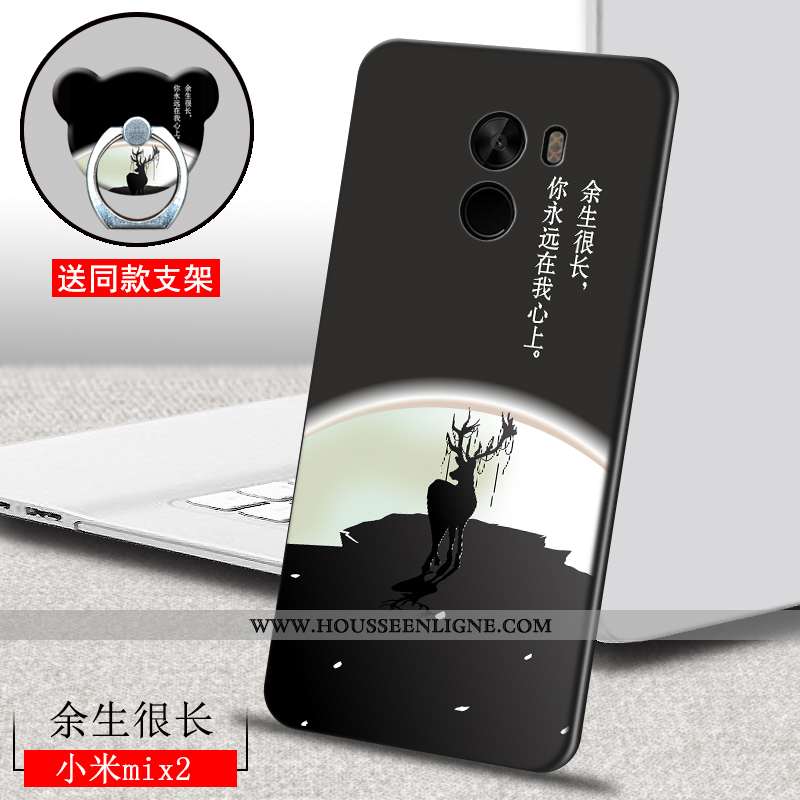 Coque Xiaomi Mi Mix 2 Dessin Animé Charmant Étui Tout Compris Bleu Fluide Doux