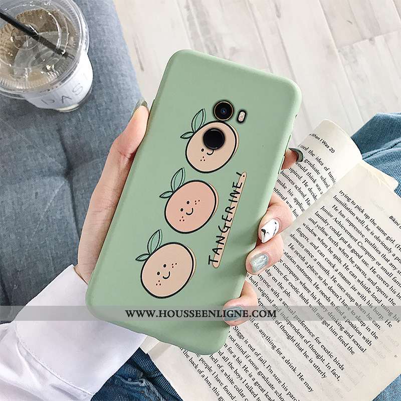 Coque Xiaomi Mi Mix 2 Fluide Doux Silicone Tout Compris Vert Téléphone Portable Frais Verte