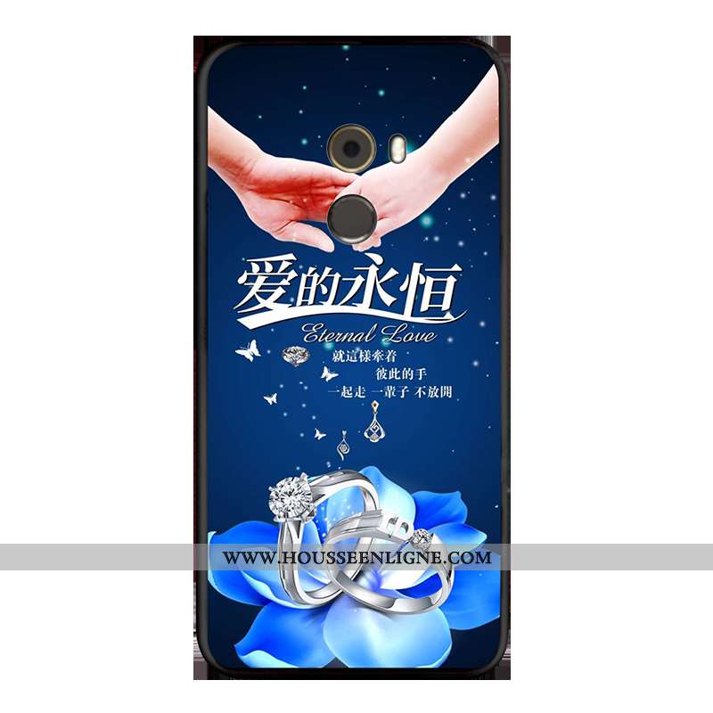 Coque Xiaomi Mi Mix 2 Ornements Suspendus Dessin Animé Bleu Décompression Incassable Fluide Doux