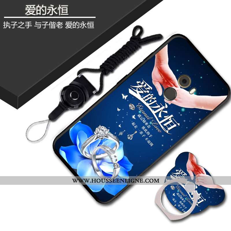 Coque Xiaomi Mi Mix 2 Ornements Suspendus Dessin Animé Bleu Décompression Incassable Fluide Doux