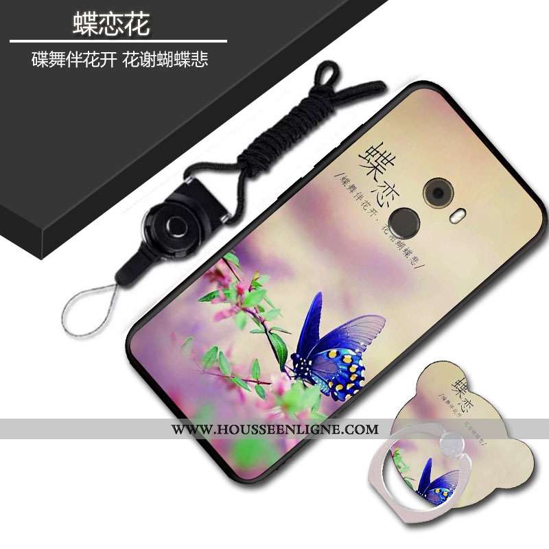 Coque Xiaomi Mi Mix 2 Ornements Suspendus Dessin Animé Bleu Décompression Incassable Fluide Doux