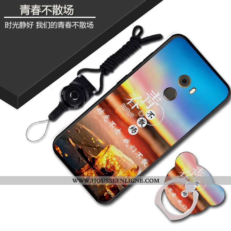Coque Xiaomi Mi Mix 2 Ornements Suspendus Dessin Animé Bleu Décompression Incassable Fluide Doux