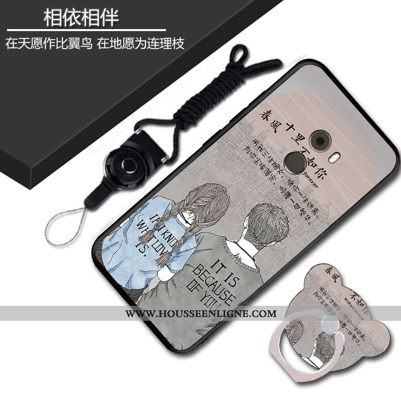 Coque Xiaomi Mi Mix 2 Ornements Suspendus Dessin Animé Bleu Décompression Incassable Fluide Doux