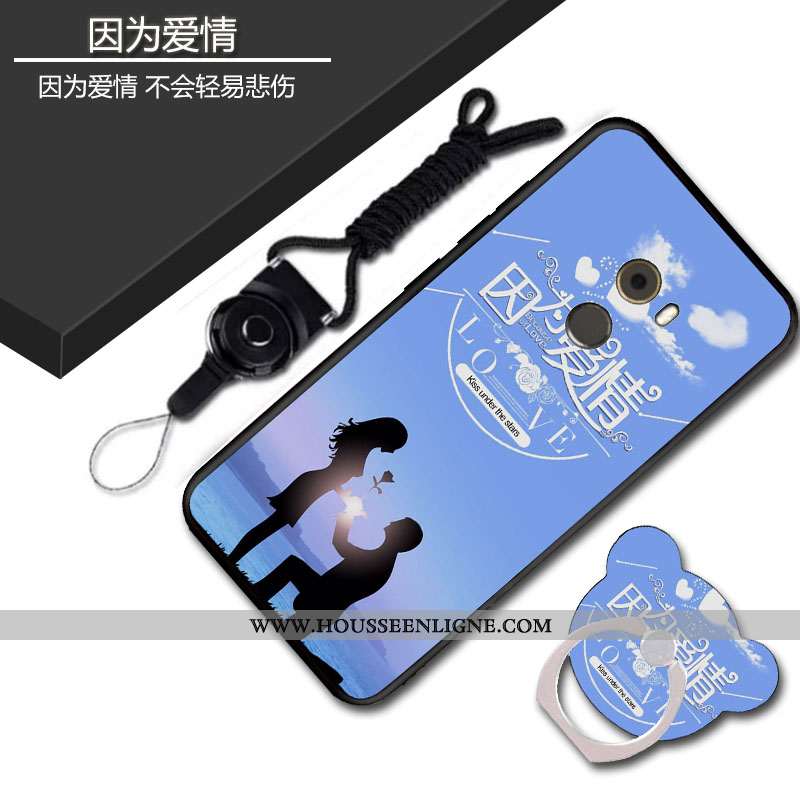 Coque Xiaomi Mi Mix 2 Ornements Suspendus Dessin Animé Bleu Décompression Incassable Fluide Doux