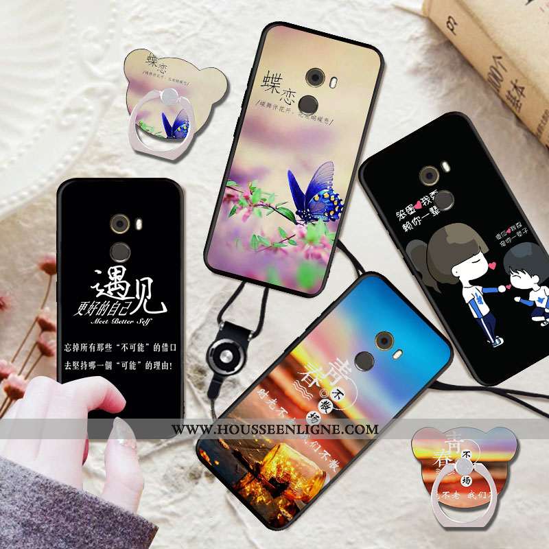 Coque Xiaomi Mi Mix 2 Ornements Suspendus Dessin Animé Bleu Décompression Incassable Fluide Doux