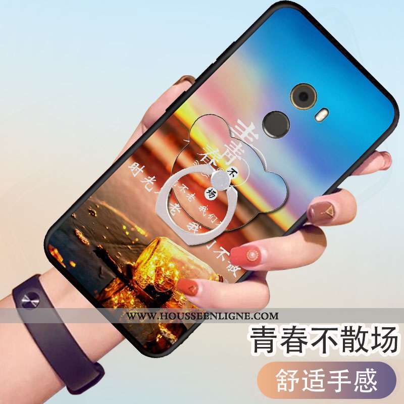 Coque Xiaomi Mi Mix 2 Ornements Suspendus Dessin Animé Bleu Décompression Incassable Fluide Doux