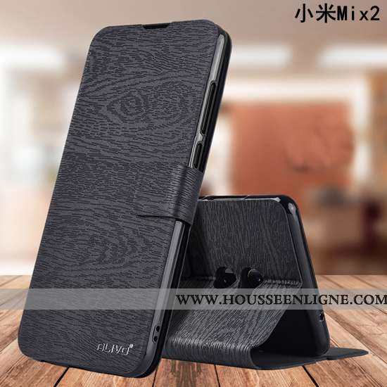 Coque Xiaomi Mi Mix 2 Protection Cuir Tout Compris Étui Incassable Silicone Rouge