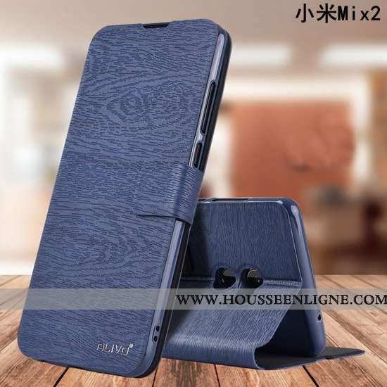 Coque Xiaomi Mi Mix 2 Protection Cuir Tout Compris Étui Incassable Silicone Rouge