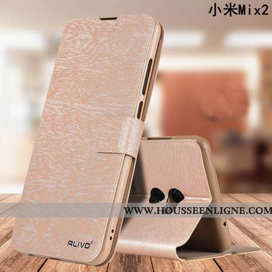 Coque Xiaomi Mi Mix 2 Protection Cuir Tout Compris Étui Incassable Silicone Rouge
