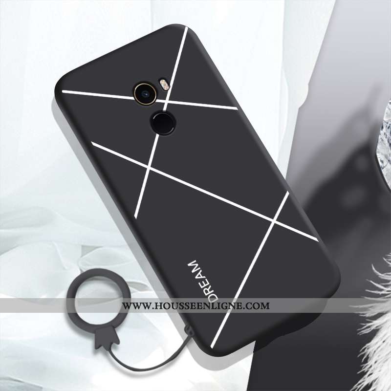 Coque Xiaomi Mi Mix 2 Silicone Protection Créatif Charmant Fluide Doux Étui Incassable Bleu