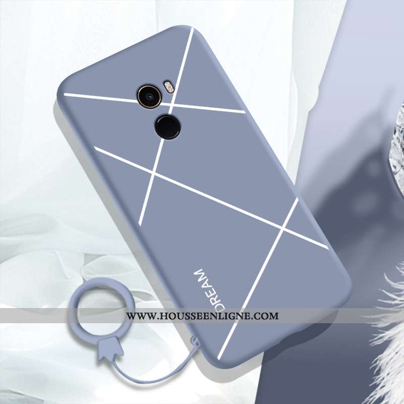 Coque Xiaomi Mi Mix 2 Silicone Protection Créatif Charmant Fluide Doux Étui Incassable Bleu