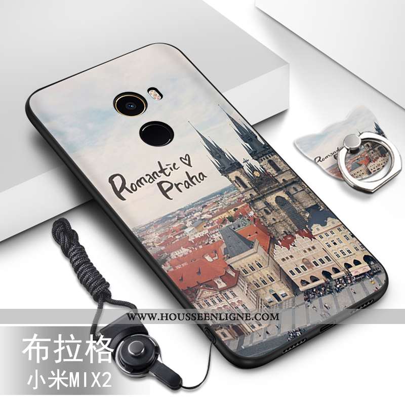 Coque Xiaomi Mi Mix 2 Silicone Protection Incassable Étui Petit Fluide Doux Bleu