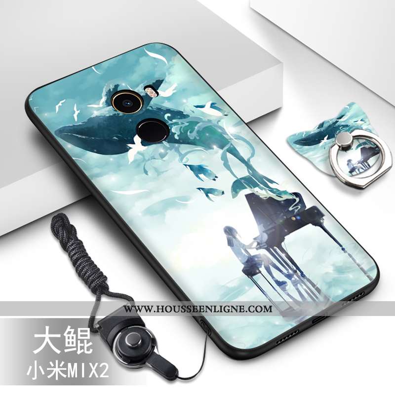 Coque Xiaomi Mi Mix 2 Silicone Protection Incassable Étui Petit Fluide Doux Bleu