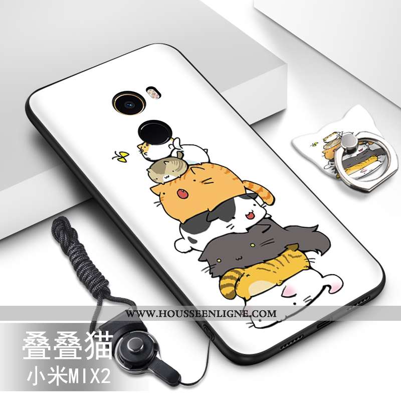 Coque Xiaomi Mi Mix 2 Silicone Protection Incassable Étui Petit Fluide Doux Bleu