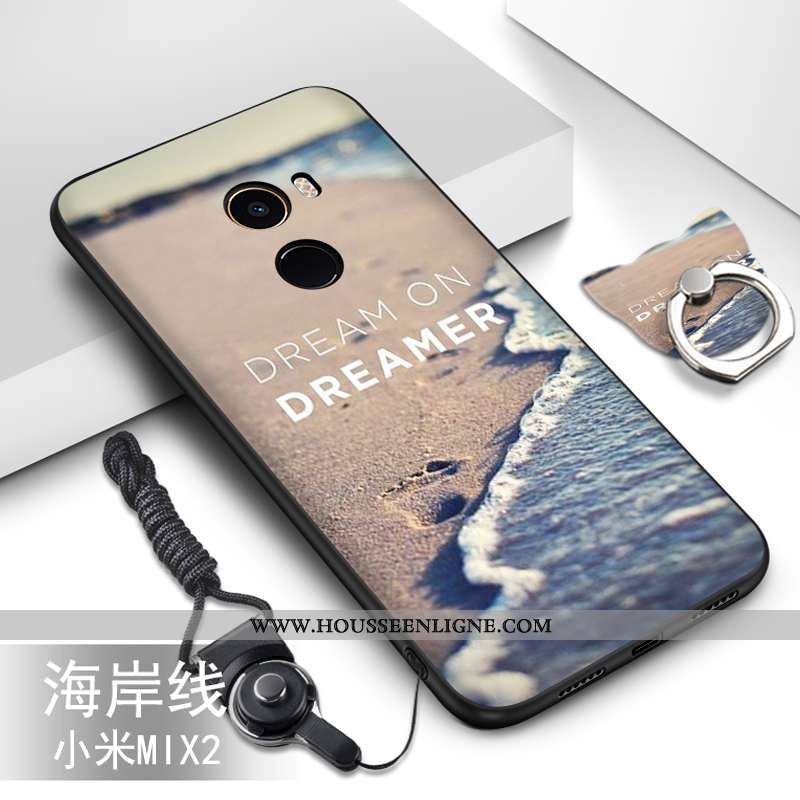 Coque Xiaomi Mi Mix 2 Silicone Protection Incassable Étui Petit Fluide Doux Bleu