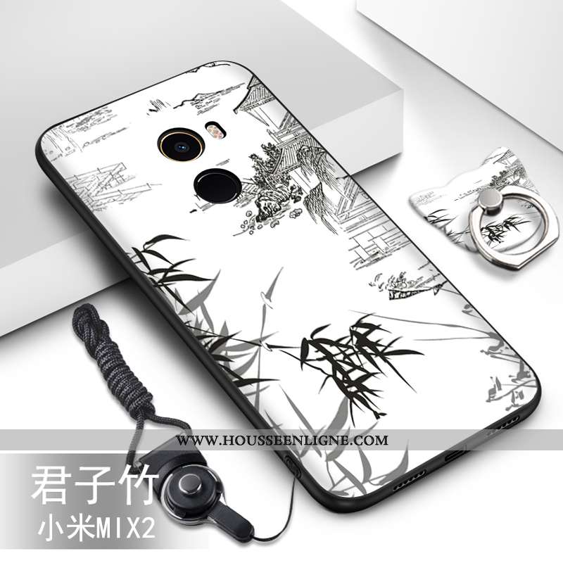 Coque Xiaomi Mi Mix 2 Silicone Protection Incassable Étui Petit Fluide Doux Bleu