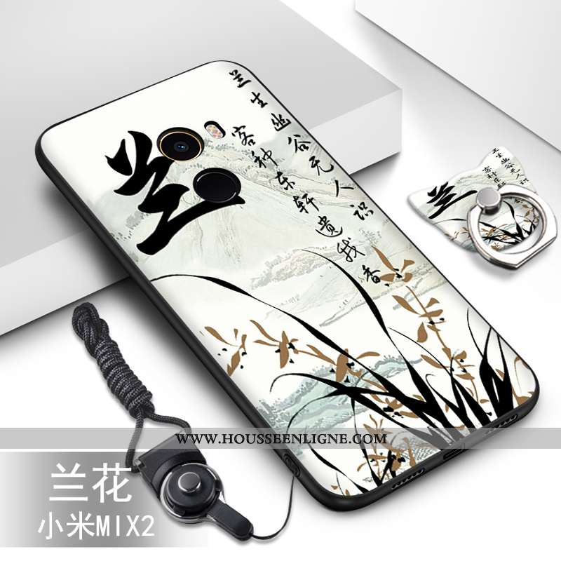 Coque Xiaomi Mi Mix 2 Silicone Protection Incassable Étui Petit Fluide Doux Bleu