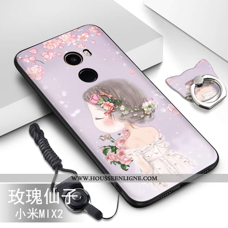 Coque Xiaomi Mi Mix 2 Silicone Protection Incassable Étui Petit Fluide Doux Bleu