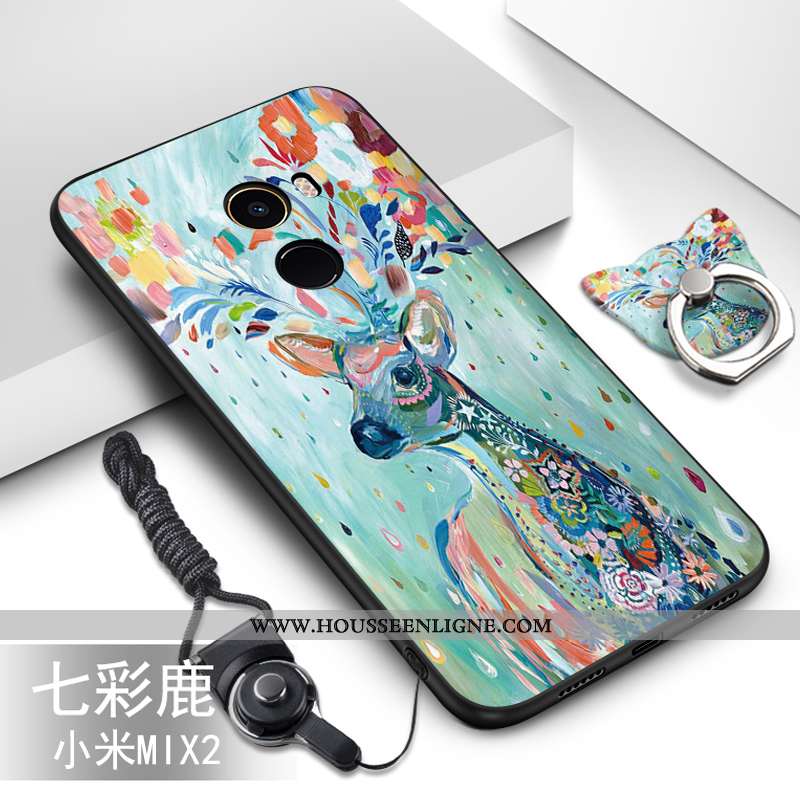 Coque Xiaomi Mi Mix 2 Silicone Protection Incassable Étui Petit Fluide Doux Bleu