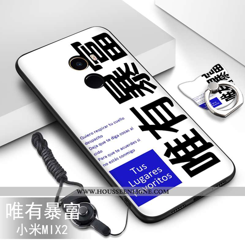 Coque Xiaomi Mi Mix 2 Silicone Protection Incassable Étui Petit Fluide Doux Bleu