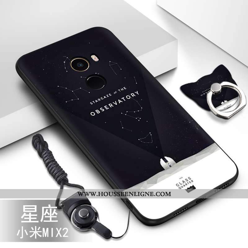 Coque Xiaomi Mi Mix 2 Silicone Protection Incassable Étui Petit Fluide Doux Bleu
