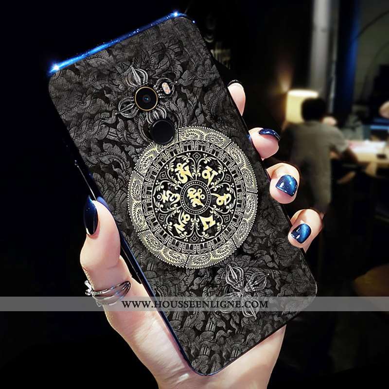 Coque Xiaomi Mi Mix 2 Tendance Légère Petit Étui Personnalité Légères Noir