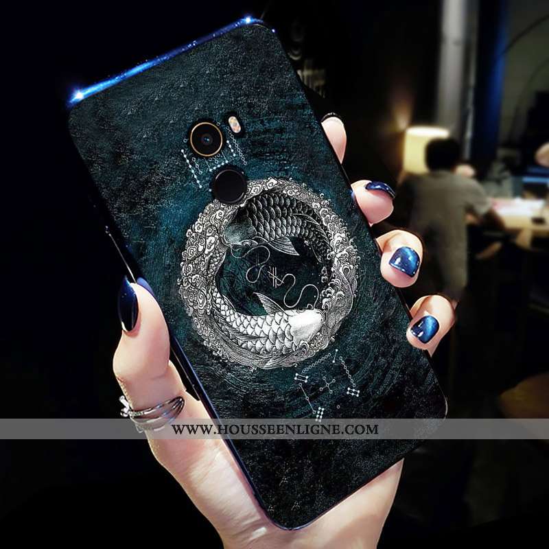Coque Xiaomi Mi Mix 2 Tendance Légère Petit Étui Personnalité Légères Noir