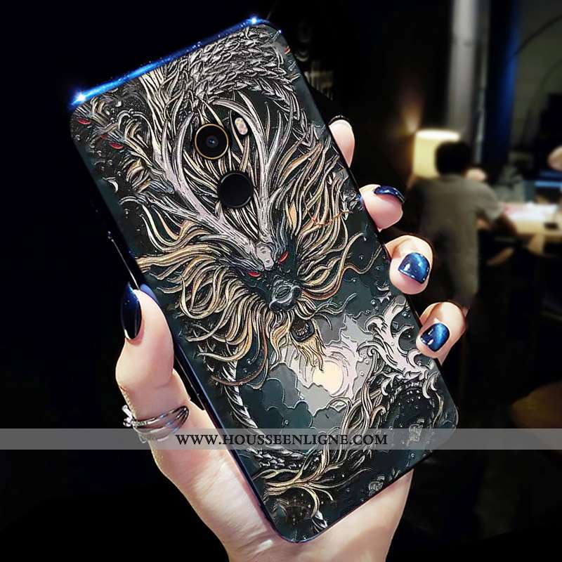 Coque Xiaomi Mi Mix 2 Tendance Légère Petit Étui Personnalité Légères Noir