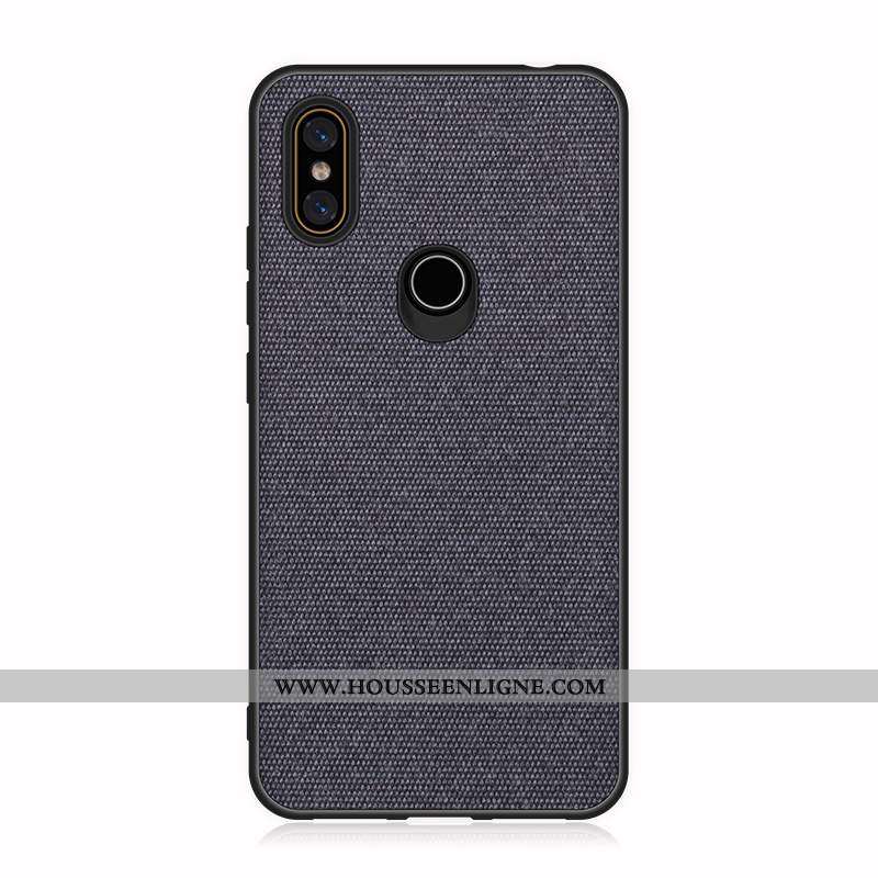 Coque Xiaomi Mi Mix 2s Cuir Modèle Fleurie Noir Silicone Tissu Étui Téléphone Portable