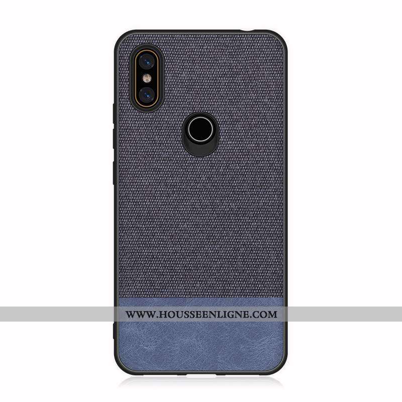 Coque Xiaomi Mi Mix 2s Cuir Modèle Fleurie Noir Silicone Tissu Étui Téléphone Portable