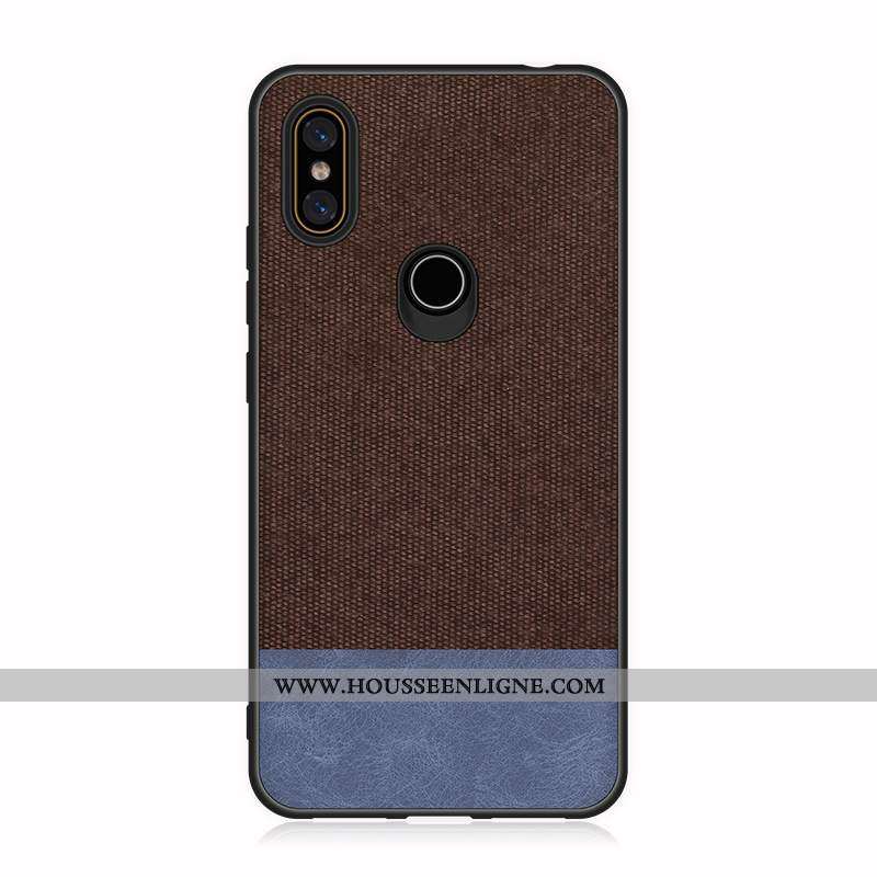 Coque Xiaomi Mi Mix 2s Cuir Modèle Fleurie Noir Silicone Tissu Étui Téléphone Portable